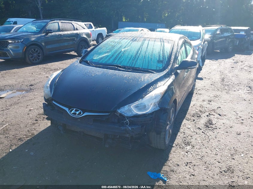2014 Hyundai Elantra VIN KMHDH4AE0EU107458 IAAI salvage auction — FRONT END, Salvage Title, sold $25 on 2026-07-21 (photo 6)