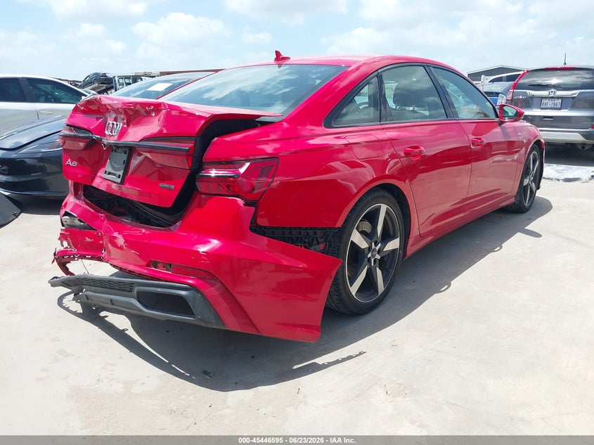2020 Audi A6 VIN WAUM2AF20LN088420 IAAI salvage auction — FRONT & REAR, Salvage (Texas), sold $10,950 on 2026-07-14 (photo 4)