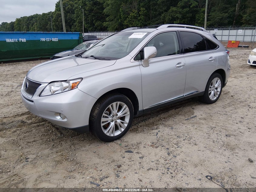 2010 Lexus Rx VIN JTJBC1BA1A2028307 IAAI salvage auction — NORMAL WEAR, Clear (Georgia), sold $3,000 on 2026-07-16 (photo 2)