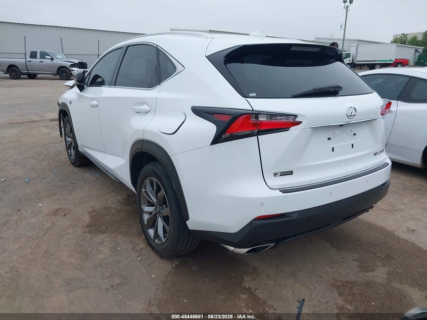 2016 Lexus Nx VIN JTJBARBZ8G2075661 IAAI salvage auction — FRONT END, Clear (Oklahoma), sold $9,200 on 2026-08-01 (photo 3)