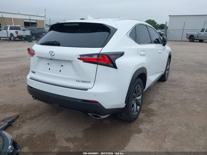 2016 Lexus Nx VIN JTJBARBZ8G2075661 IAAI salvage auction — FRONT END, Clear (Oklahoma), sold $9,200 on 2026-08-01 (photo 4)