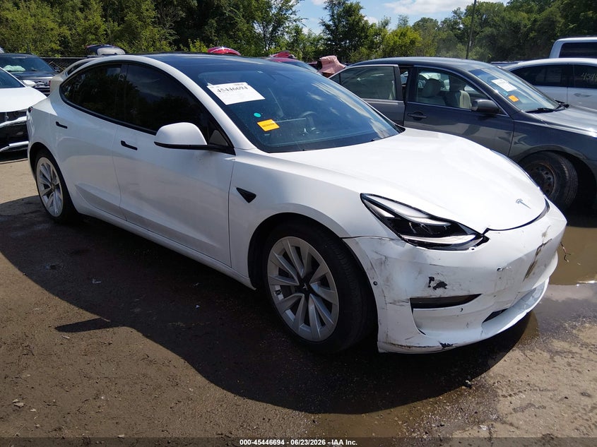 2021 Tesla Model 3 VIN 5YJ3E1EA7MF073542 IAAI salvage auction — FRONT END, Salvage (Kansas), sold $9,150 on 2026-09-02 (photo 1)