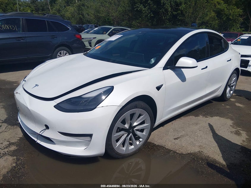 2021 Tesla Model 3 VIN 5YJ3E1EA7MF073542 IAAI salvage auction — FRONT END, Salvage (Kansas), sold $9,150 on 2026-09-02 (photo 2)