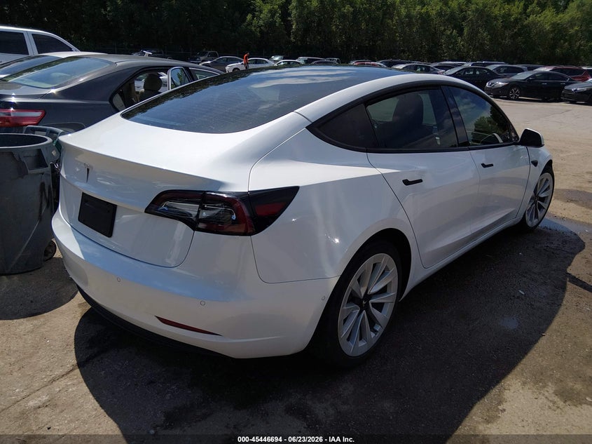 2021 Tesla Model 3 VIN 5YJ3E1EA7MF073542 IAAI salvage auction — FRONT END, Salvage (Kansas), sold $9,150 on 2026-09-02 (photo 4)
