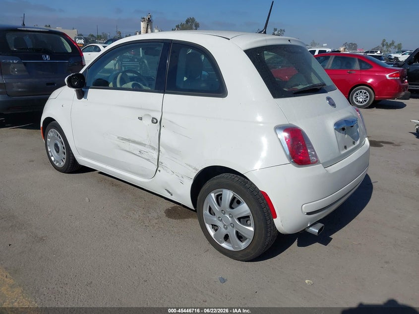 2015 Fiat 500 VIN 3C3CFFAR1FT545328 IAAI salvage auction — SIDE, Salvage (California), sold $925 on 2026-08-16 (photo 3)