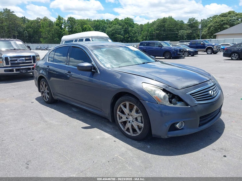 2012 Infiniti G VIN JN1CV6AP1CM930809 IAAI salvage auction — FRONT END, Salvage Title, sold $25 on 2026-07-29 (photo 1)