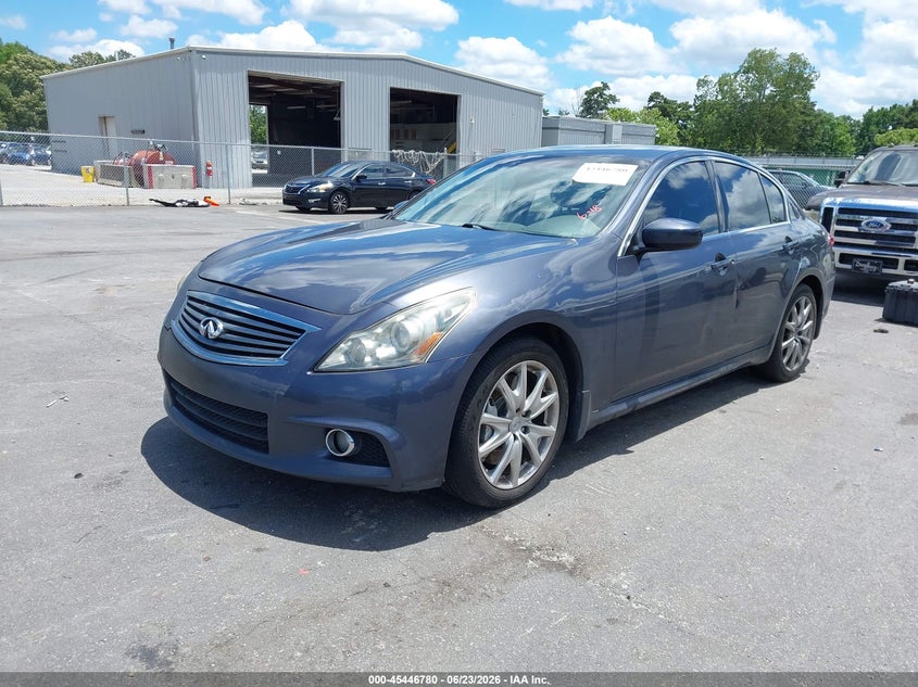 2012 Infiniti G VIN JN1CV6AP1CM930809 IAAI salvage auction — FRONT END, Salvage Title, sold $25 on 2026-07-29 (photo 2)