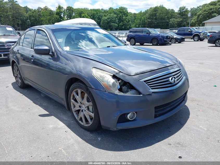 2012 Infiniti G VIN JN1CV6AP1CM930809 IAAI salvage auction — FRONT END, Salvage Title, sold $25 on 2026-07-29 (photo 6)