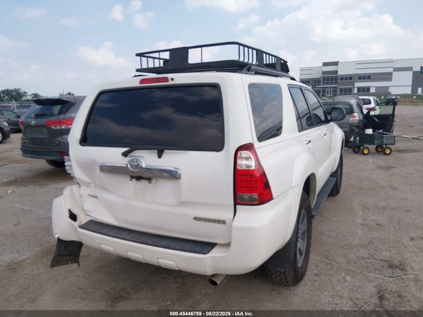2006 Toyota 4runner VIN JTEZU14R368054828 IAAI salvage auction — LEFT REAR, Salvage (Texas), sold $3,850 on 2026-07-14 (photo 4)
