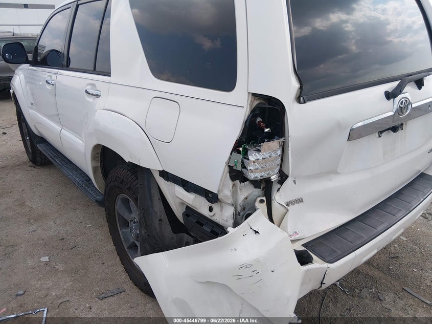 2006 Toyota 4runner VIN JTEZU14R368054828 IAAI salvage auction — LEFT REAR, Salvage (Texas), sold $3,850 on 2026-07-14 (photo 6)