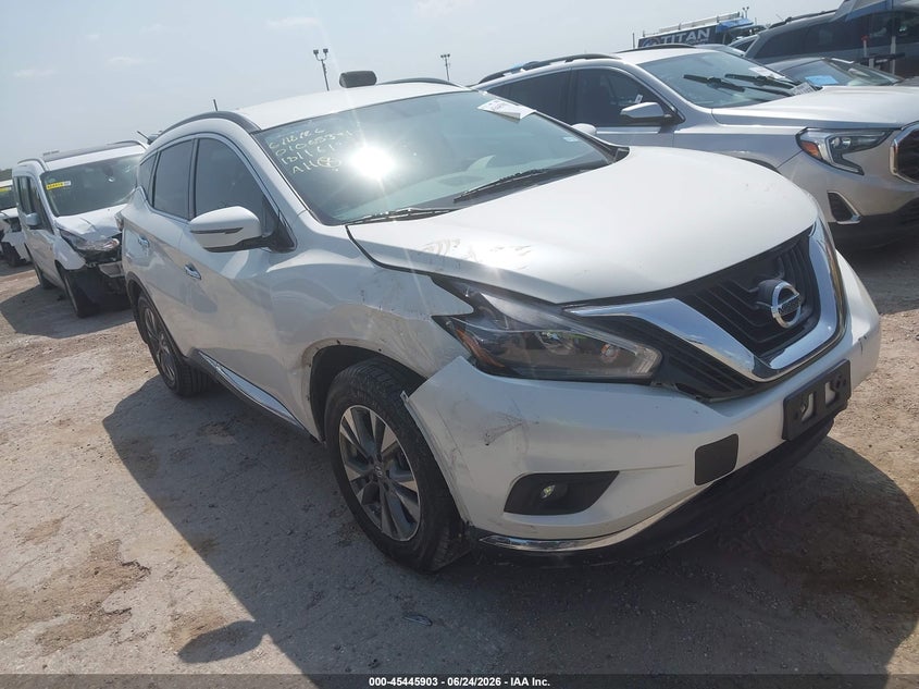 2018 Nissan Murano VIN 5N1AZ2MG9JN181161 IAAI salvage auction — FRONT END, Salvage (Texas), sold $2,450 on 2026-07-09 (photo 1)