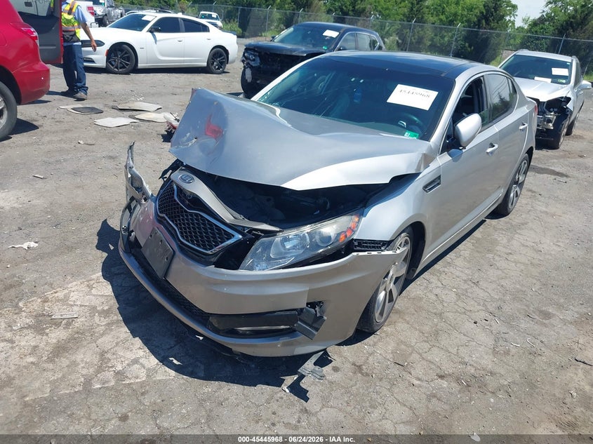 2011 Kia Optima VIN KNAGR4A63B5122496 IAAI salvage auction — FRONT END, Clear (Virginia), sold $500 on 2026-07-28 (photo 2)