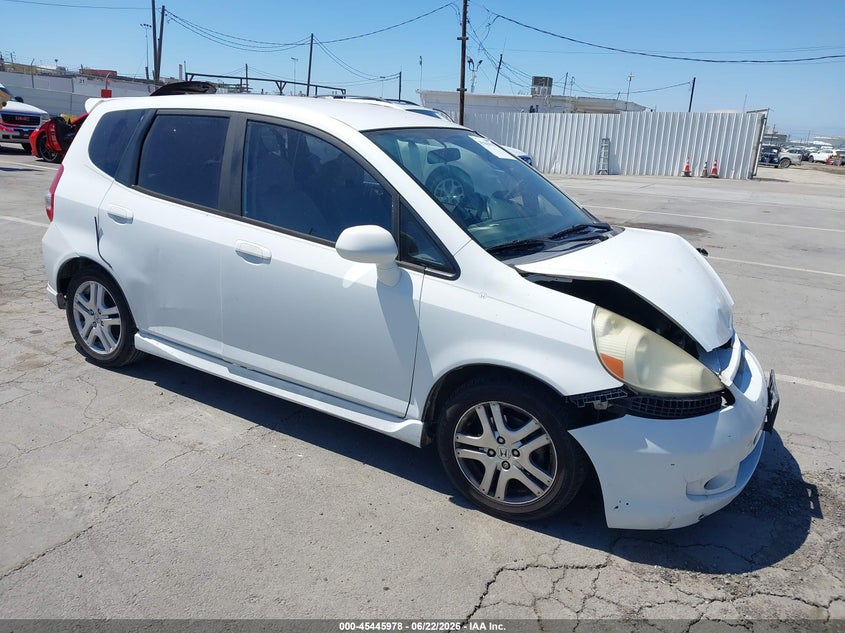 2007 Honda Fit VIN JHMGD38677S046290 IAAI salvage auction — FRONT END, Salvage (California), sold $700 on 2026-07-15 (photo 1)