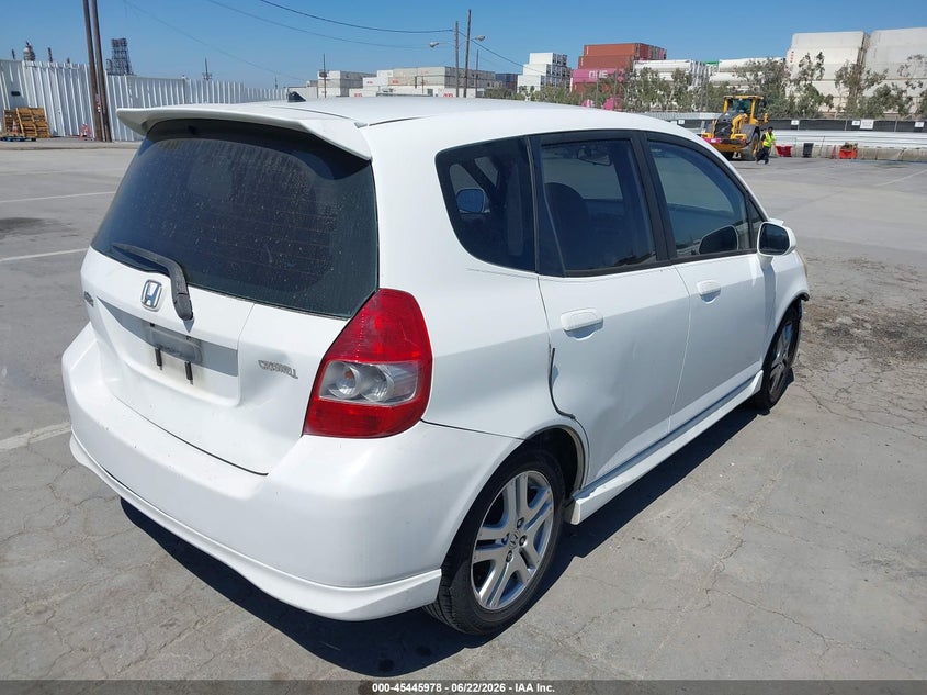 2007 Honda Fit VIN JHMGD38677S046290 IAAI salvage auction — FRONT END, Salvage (California), sold $700 on 2026-07-15 (photo 4)