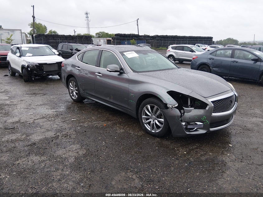 2015 Infiniti Q70 VIN JN1BY1AR0FM562232 IAAI salvage auction — FRONT END, Salvage Title, sold $5,600 on 2026-07-17 (photo 1)