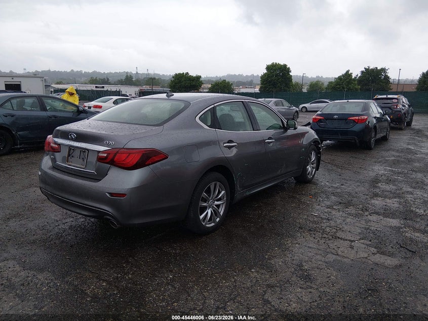 2015 Infiniti Q70 VIN JN1BY1AR0FM562232 IAAI salvage auction — FRONT END, Salvage Title, sold $5,600 on 2026-07-17 (photo 4)