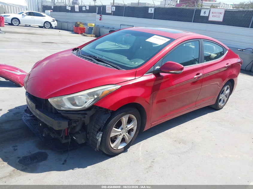 2016 Hyundai Elantra VIN KMHDH4AE2GU584203 IAAI salvage auction — FRONT END, Salvage (California), sold $1,450 on 2026-07-08 (photo 2)