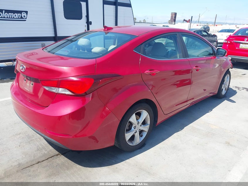 2016 Hyundai Elantra VIN KMHDH4AE2GU584203 IAAI salvage auction — FRONT END, Salvage (California), sold $1,450 on 2026-07-08 (photo 4)