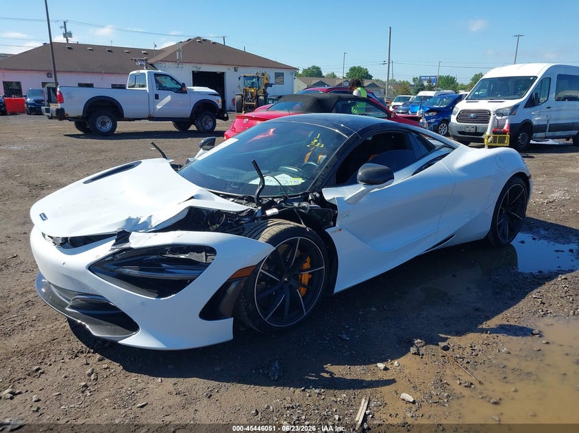 2020 Mclaren 720s VIN SBM14FCA1LW004227 IAAI salvage auction — FRONT END, Mv-907A (New York), sold $140,500 on 2026-07-08 (photo 2)