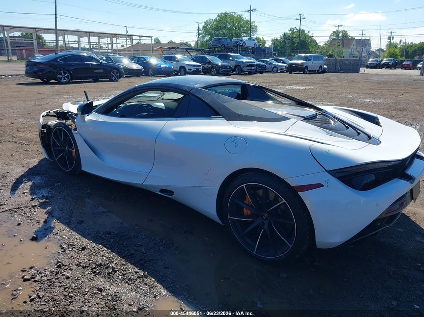 2020 Mclaren 720s VIN SBM14FCA1LW004227 IAAI salvage auction — FRONT END, Mv-907A (New York), sold $140,500 on 2026-07-08 (photo 3)