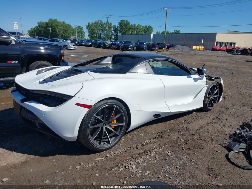 2020 Mclaren 720s VIN SBM14FCA1LW004227 IAAI salvage auction — FRONT END, Mv-907A (New York), sold $140,500 on 2026-07-08 (photo 4)