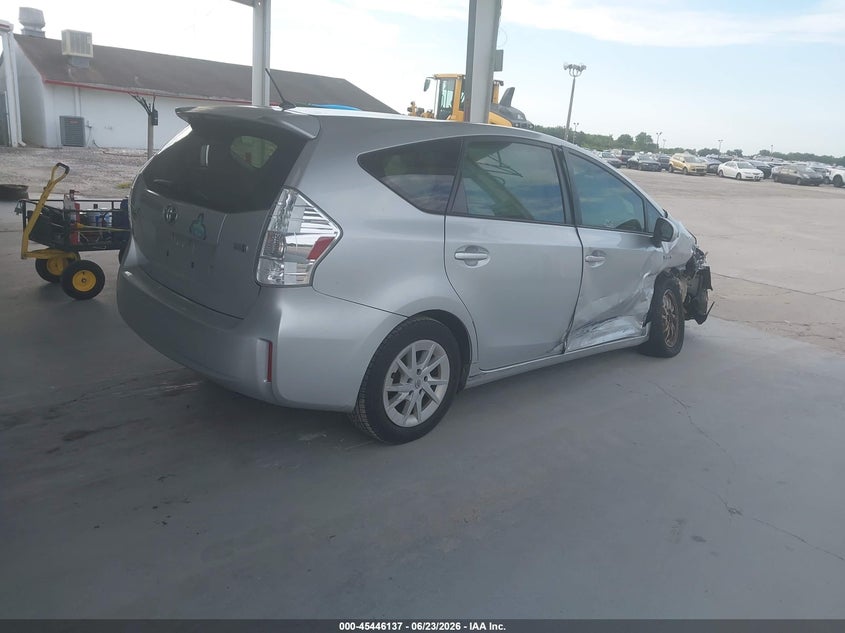 2012 Toyota Prius v VIN JTDZN3EU8C3173502 IAAI salvage auction — UNKNOWN, Salvage Title, sold $1,750 on 2026-08-02 (photo 4)