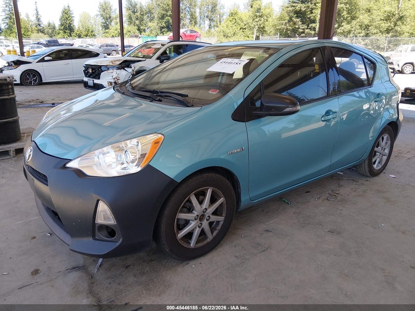 2014 Toyota Prius c VIN JTDKDTB32E1066993 IAAI salvage auction — REAR END, Bill Of Sale (Washington), sold $1,300 on 2026-07-09 (photo 2)