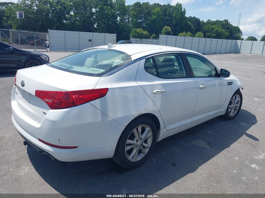 2013 Kia Optima VIN 5XXGM4A73DG097706 IAAI salvage auction — FRONT END, Salvage (Florida), sold $400 on 2026-07-15 (photo 4)