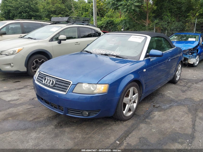 2003 Audi A4 VIN WAUAT48H13K023547 IAAI salvage auction — RIGHT REAR, Salvage (North Carolina), sold $125 on 2026-07-23 (photo 2)