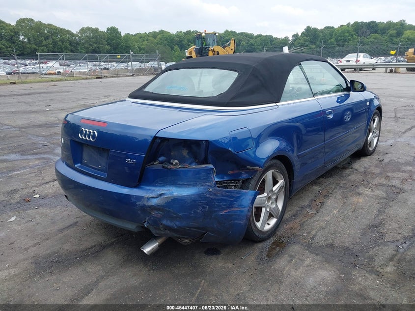2003 Audi A4 VIN WAUAT48H13K023547 IAAI salvage auction — RIGHT REAR, Salvage (North Carolina), sold $125 on 2026-07-23 (photo 4)
