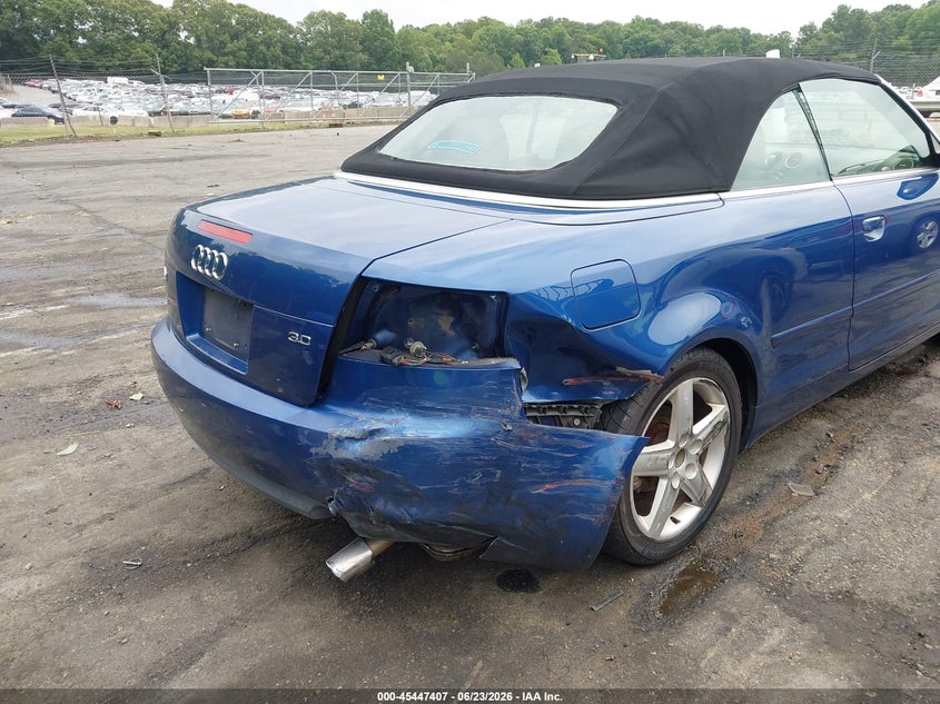2003 Audi A4 VIN WAUAT48H13K023547 IAAI salvage auction — RIGHT REAR, Salvage (North Carolina), sold $125 on 2026-07-23 (photo 6)