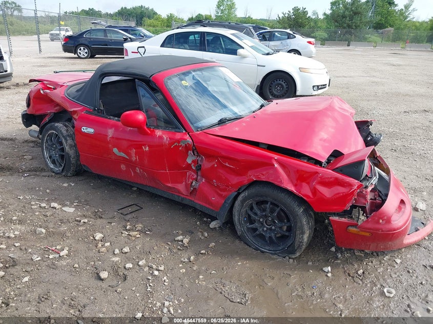 1994 Mazda Mx-5 miata VIN JM1NA3537R0505697 IAAI salvage auction — FRONT END, Junk Bill Of Sale Mv2459 (Wisconsin), sold $350 on 2026-07-14 (photo 1)