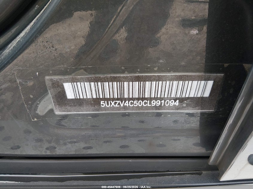 2012 BMW X5 VIN 5UXZV4C50CL991094 IAAI salvage auction — FRONT END, Clear (Arkansas), sold $425 on 2026-07-23 (photo 8)