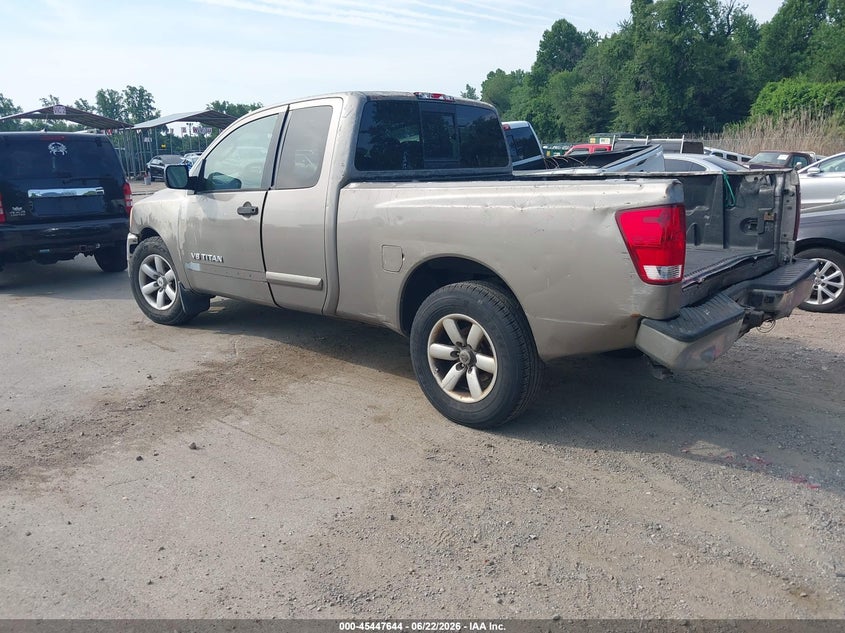 2008 Nissan TITAN VIN 1N6AA06A58N350799 IAAI salvage auction — FRONT & REAR, Clear (Virginia), sold $350 on 2026-07-09 (photo 3)
