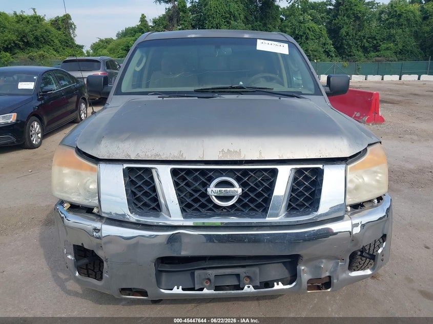 2008 Nissan TITAN VIN 1N6AA06A58N350799 IAAI salvage auction — FRONT & REAR, Clear (Virginia), sold $350 on 2026-07-09 (photo 6)