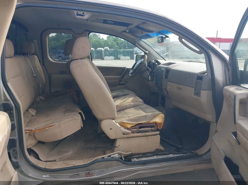 2008 Nissan TITAN VIN 1N6AA06A58N350799 IAAI salvage auction — FRONT & REAR, Clear (Virginia), sold $350 on 2026-07-09 (photo 8)