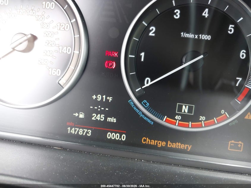 2012 BMW 5 series VIN WBAXG5C54CDX03190 IAAI salvage auction — NORMAL WEAR, Clear (New Jersey), sold $650 on 2026-07-29 (photo 7)