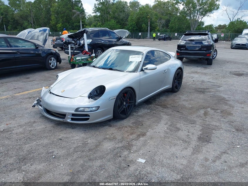 2007 Porsche 911 VIN WP0AB29967S732501 IAAI salvage auction — RIGHT FRONT, Rebuildable (Florida), sold $21,000 on 2026-07-20 (photo 2)