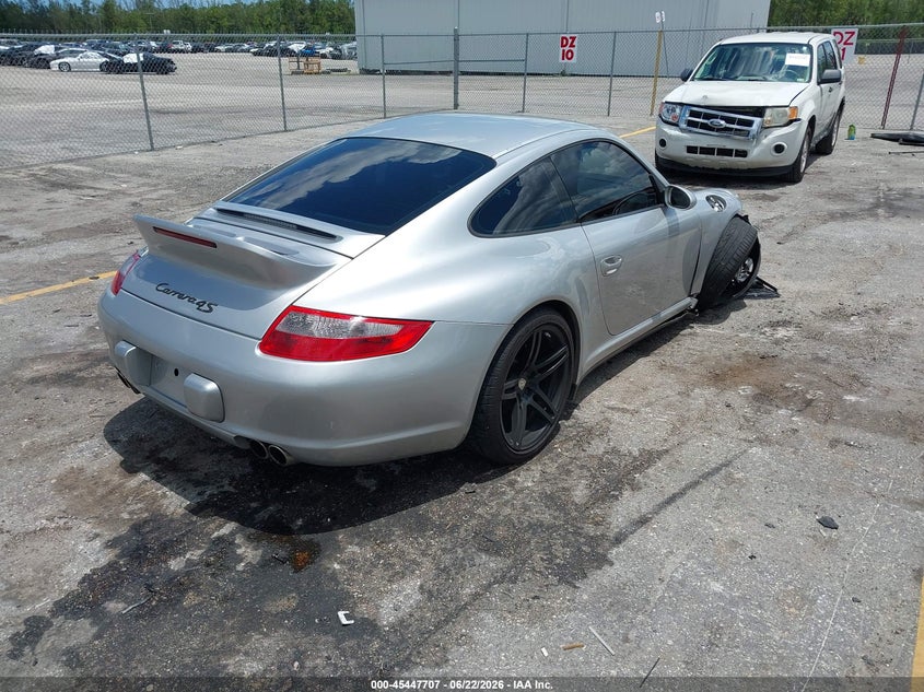 2007 Porsche 911 VIN WP0AB29967S732501 IAAI salvage auction — RIGHT FRONT, Rebuildable (Florida), sold $21,000 on 2026-07-20 (photo 4)