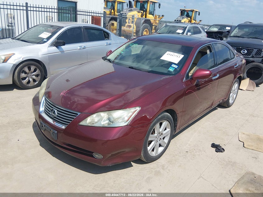 2008 Lexus Es 350 VIN JTHBJ46G682181153 IAAI salvage auction — FRONT & REAR, Salvage (Texas), sold $1,000 on 2026-07-14 (photo 2)