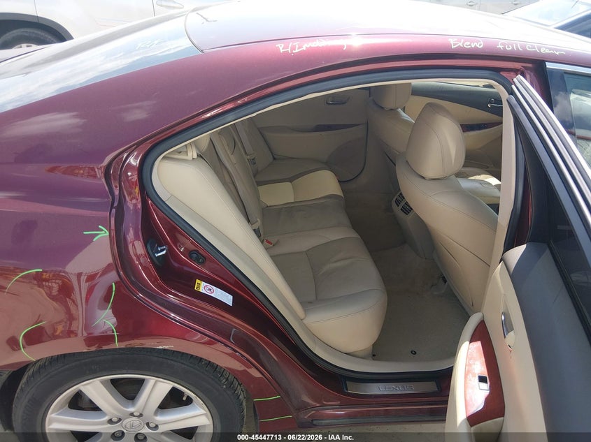 2008 Lexus Es 350 VIN JTHBJ46G682181153 IAAI salvage auction — FRONT & REAR, Salvage (Texas), sold $1,000 on 2026-07-14 (photo 8)