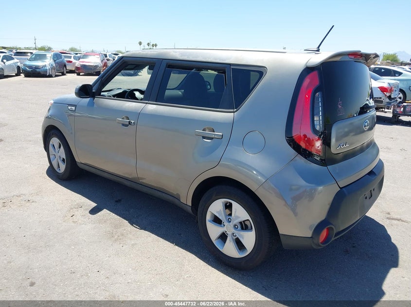 2015 Kia Soul VIN KNDJN2A24F7156138 IAAI salvage auction — LEFT SIDE, Salvage Title, sold $1,250 on 2026-07-23 (photo 3)