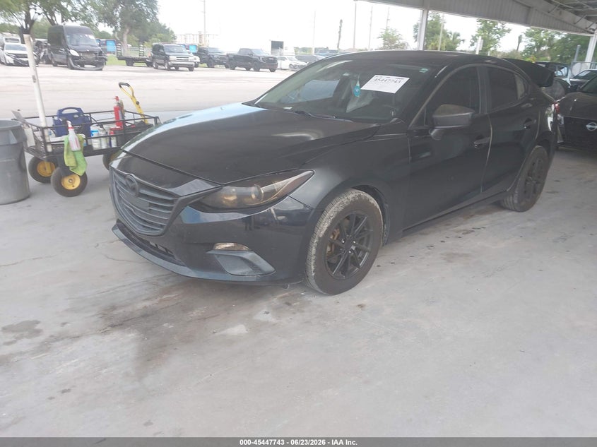 2014 Mazda 3 VIN JM1BM1T77E1185726 IAAI salvage auction — RIGHT REAR, Salvage Title, sold $650 on 2026-07-22 (photo 2)