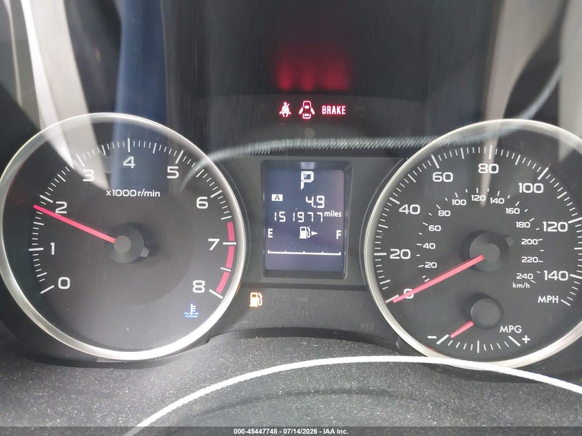 2015 Subaru Impreza VIN JF1GPAU65F8248761 IAAI salvage auction — REPOSSESSION, Clear-Dealer Only (North Carolina), sold $25 on 2026-07-27 (photo 7)