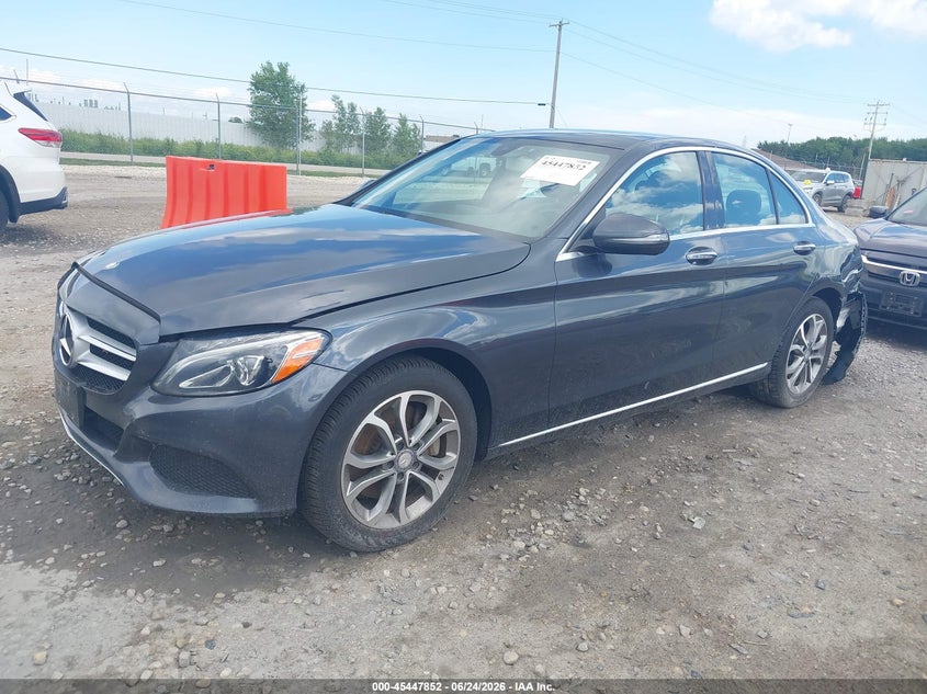2016 Mercedes-benz C-klasse VIN 55SWF4KB5GU102855 IAAI salvage auction — REAR END, Clear (Wisconsin), sold $2,550 on 2026-07-19 (photo 2)