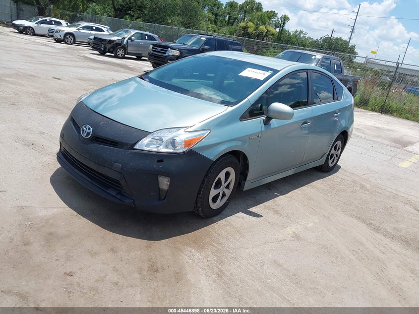2013 Toyota Prius VIN JTDKN3DU8D5641933 IAAI salvage auction — ENGINE DAMAGE, Clear (Florida), sold $1,150 on 2026-07-29 (photo 2)