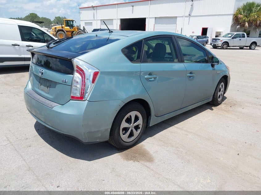 2013 Toyota Prius VIN JTDKN3DU8D5641933 IAAI salvage auction — ENGINE DAMAGE, Clear (Florida), sold $1,150 on 2026-07-29 (photo 4)