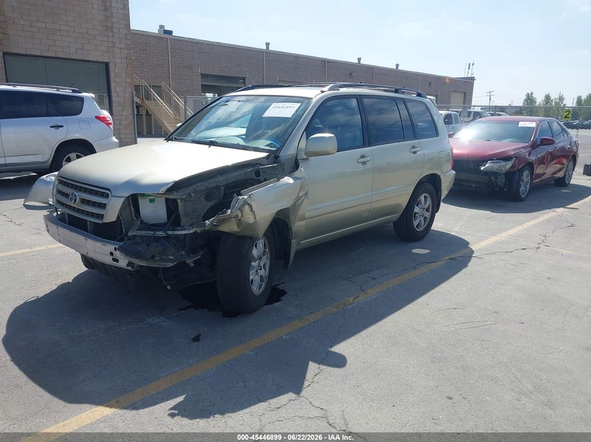2001 Toyota Highlander VIN JTEHF21A110040282 IAAI salvage auction — LEFT FRONT, Salvage (California), sold $625 on 2026-07-29 (photo 2)