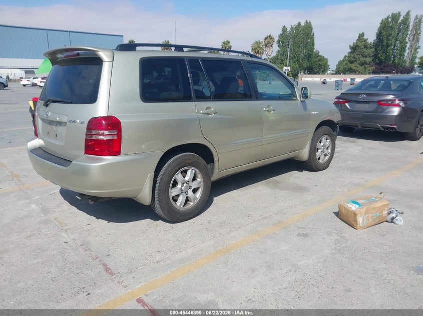 2001 Toyota Highlander VIN JTEHF21A110040282 IAAI salvage auction — LEFT FRONT, Salvage (California), sold $625 on 2026-07-29 (photo 4)