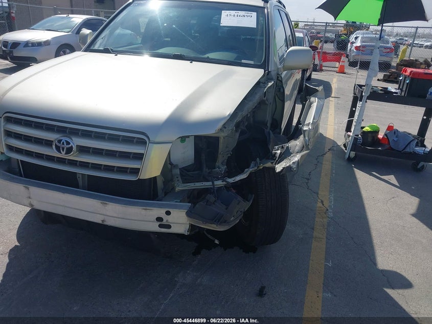 2001 Toyota Highlander VIN JTEHF21A110040282 IAAI salvage auction — LEFT FRONT, Salvage (California), sold $625 on 2026-07-29 (photo 6)